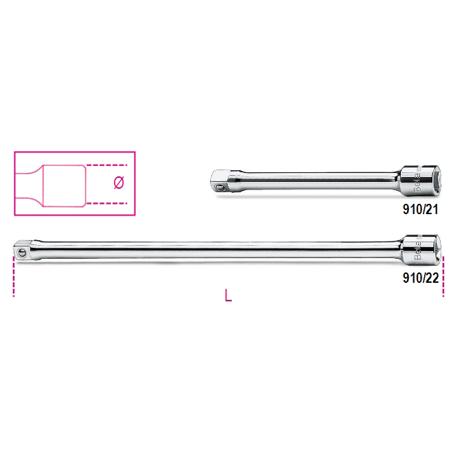 Beta 910 Stecknuss 12-Point – 1/5 Zoll Antrieb, Verchromt, Für Professionelle Werkzeuge